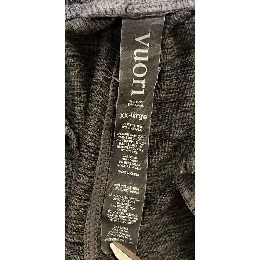 Vuori Sunday Performace Jogger Pants Mens XXL Charcoal Heather Athleisure Travel